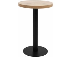 vidaXL - Bistrotafel - 50 - cm - MDF - lichtbruin