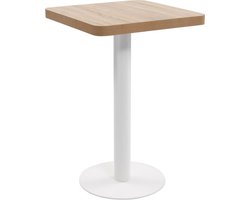 vidaXL - Bistrotafel - 50x50 - cm - MDF - lichtbruin