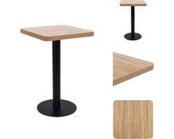 vidaXL - Bistrotafel - 50x50 - cm - MDF - lichtbruin
