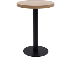 vidaXL - Bistrotafel - 60 - cm - MDF - lichtbruin