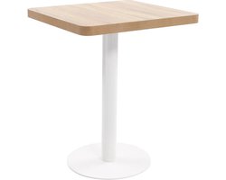 vidaXL - Bistrotafel - 60x60 - cm - MDF - lichtbruin