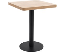 vidaXL - Bistrotafel - 60x60 - cm - MDF - lichtbruin