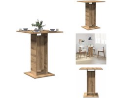 vidaXL - Bistrotafel - 60x60x75 - cm - spaanplaat - artisanaal - eikenkleurig