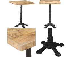 vidaXL - Bistrotafel - 60x60x77 - cm - ruw - mangohout