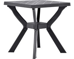 vidaXL - Bistrotafel - 70x70x72 - cm - kunststof - antraciet