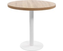 vidaXL - Bistrotafel - 80 - cm - MDF - lichtbruin