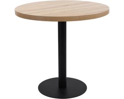 vidaXL - Bistrotafel - 80 - cm - MDF - lichtbruin