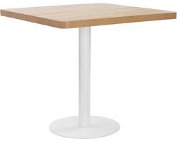 vidaXL - Bistrotafel - 80x80 - cm - MDF - lichtbruin