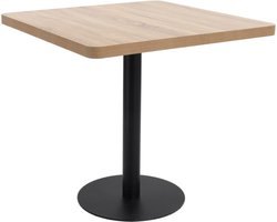 vidaXL - Bistrotafel - 80x80 - cm - MDF - lichtbruin