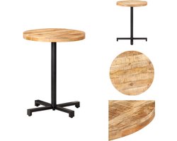 vidaXL Bistrotafel - Bistrotafels - Tafel - Tafels - Bistrotafel rond Ø60x75 cm ruw mangohout
