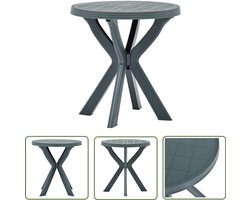 vidaXL Bistrotafel - Buitentafeltje - Bistrotafel Ø70 cm kunststof groen - Tuintafel - Kunststof Tafel - Groene Tafel