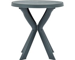 vidaXL Bistrotafel - Kunststof - Groen - Ø70 cm