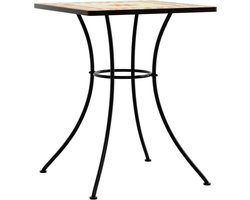 vidaXL - Bistrotafel - mozaïek - 60x60x74 - cm - keramiek - terracottakleurig
