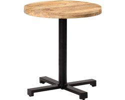 vidaXL - Bistrotafel - rond - Ø70x75 - cm - ruw - mangohout