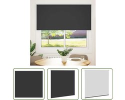 vidaXL Blackout Gordijnen - Rolgordijn - Rolgordijn verduisterend 150x130 cm stofbreedte 146,6 cm zwart - Verduisterend Gordijn - Raamdecoratie - Woondecoratie