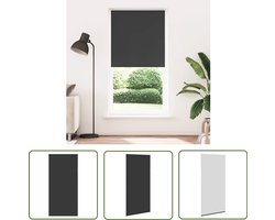 vidaXL Blackout Gordijnen - Rolgordijnen - Rolgordijn verduisterend 115x210 cm stofbreedte 110,7 cm zwart - Kamer Decoratie - Woonkamer Gordijnen - Slaapkamer Gordijnen