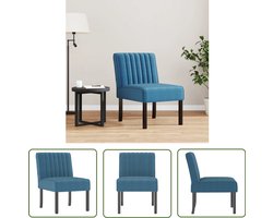 vidaXL Blauwe Stoel - Fluwelen Stoel - Stoel fluweel blauw - Salontafel - Lounge Stoel - Moderne Stoel
