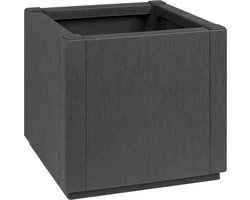 vidaXL - Bloembak - Donkergrijs - 36 - x - 36 - x - 35 - cm - Kunststof