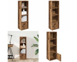 vidaXL Boekenkast 31x24x102 cm bewerkt hout oud houtkleurig - Boekenkast - Boekenkasten - Boekenplank - Opbergkast