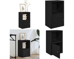vidaXL Boekenkast 31x24x52 cm bewerkt hout zwart eikenkleurig - Boekenkast - Boekenkasten - Boekenplank - Opbergkast