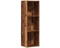 vidaXL - Boekenkast - 36x30x114 - cm - bewerkt - hout - oud - houtkleurig