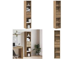 vidaXL Boekenkast 36x30x171 cm bewerkt hout artisanaal eikenkleur - Boekenkast - Boekenkasten - Boekenschap - Boekenstandaard