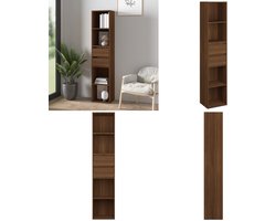 vidaXL Boekenkast 36x30x171 cm bewerkt hout bruin eikenkleur - Boekenkast - Boekenkasten - Boekenschap - Boekenstandaard