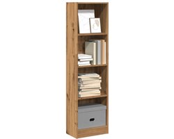 vidaXL Boekenkast - 40x24x143 cm - Artisanaal Eiken Boekenkast - Boekenkasten - Boeken Plank - Schappenkast