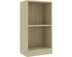 vidaXL - Boekenkast - 40x24x75 - cm - bewerkt - hout - sonoma - eikenkleurig