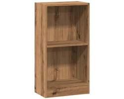 vidaXL - Boekenkast - 40x24x76 - cm - bewerkt - hout - artisanaal - eikenkleurig