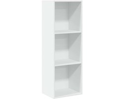 vidaXL - Boekenkast - 40x30x114 - cm - bewerkt - hout - wit