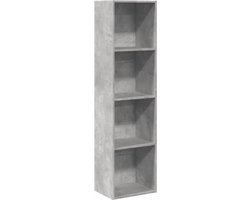 vidaXL - Boekenkast - 40x30x152 - cm - bewerkt - hout - betongrijs