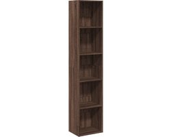 vidaXL - Boekenkast - 40x30x189 - cm - bewerkt - hout - bruin - eikenkleurig
