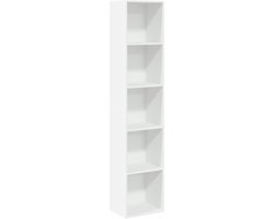 vidaXL - Boekenkast - 40x30x189 - cm - bewerkt - hout - wit