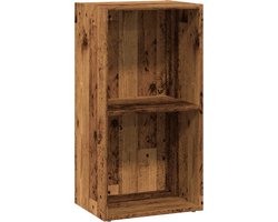 vidaXL - Boekenkast - 40x30x77 - cm - bewerkt - hout - oud - houtkleurig