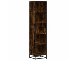 vidaXL - Boekenkast - 40x35x170,5 - cm - bewerkt - hout - gerookt - eikenkleurig