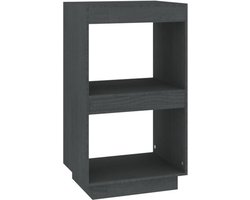 vidaXL - Boekenkast - 40x35x71 - cm - massief - grenenhout - grijs