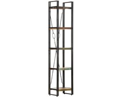 vidaXL Boekenkast - 5 schappen - 40x30x180 cm - Gerecycled hout Boekenkast - Industrieel Design - Vintage Boekenplank - Houten Boekenkast - Multifunctionele Kast