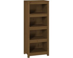vidaXL - Boekenkast - 50x35x125,5 - cm - massief - grenenhout - honingbruin