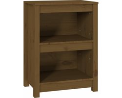 vidaXL - Boekenkast - 50x35x68 - cm - massief - grenenhout - honingbruin