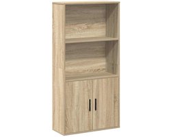vidaXL - Boekenkast - 60x24x120 - cm - bewerkt - hout - sonoma - eikenkleurig
