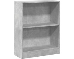 vidaXL Boekenkast 60x24x76 cm - Betongrijs Hout Boekenkast - Houten Boekenkast - Grijze Boekenkast - Betonnen Boekenkast - Boekenplank