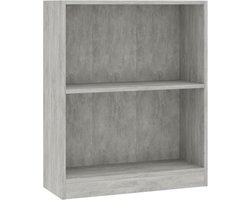 vidaXL - Boekenkast - 60x24x76 - cm - bewerkt - hout - betongrijs
