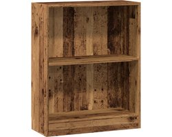vidaXL - Boekenkast - 60x24x76 - cm - bewerkt - hout - oud - houtkleurig