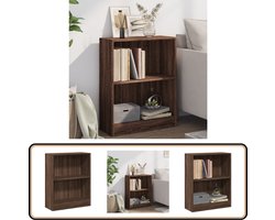 vidaXL Boekenkast - 60x24x76 cm - Bruin Eikenhout Boekenkast - Houten Boekenkast - Bruine Boekenkast - Compact Boekenrek - Multifunctionele Kast