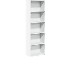 vidaXL - Boekenkast - 60x30x189 - cm - bewerkt - hout - wit