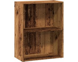 vidaXL - Boekenkast - 60x30x77 - cm - bewerkt - hout - oud - houtkleurig