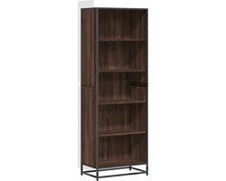 vidaXL - Boekenkast - 60x35x170,5 - cm - bewerkt - hout - bruin - eikenkleurig