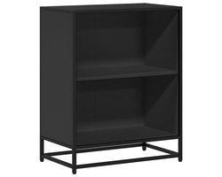 vidaXL - Boekenkast - 60x35x76 - cm - bewerkt - hout - zwart