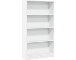 vidaXL - Boekenkast - 80x24x143 - cm - bewerkt - hout - wit
